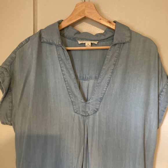 Collared Denim Dress by lovestitch - Picture 2 of 4